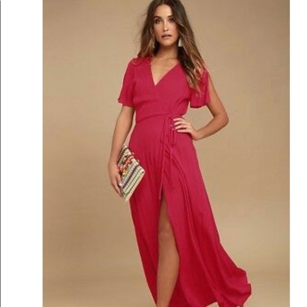 Lulus much obliged red dress medium